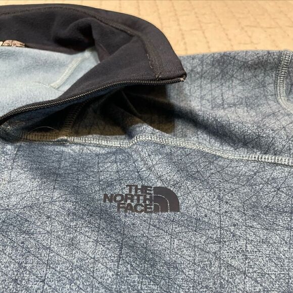 Mens North Face Pullover Campshire 1/4 Zip Fleece Pullover Two Blue Tons Sz XXL - Picture 3 of 9